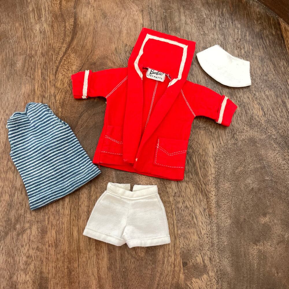 Vintage Barbie Resort Set #963 Vintage 1959 Doll Shorts Top Jacket Hat READ
